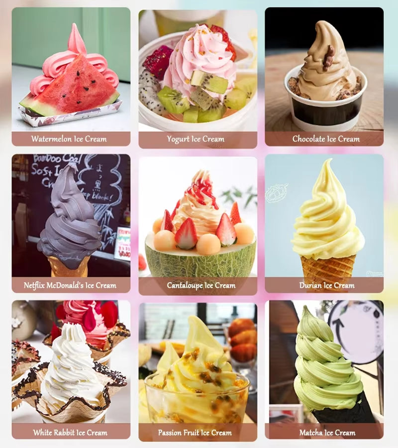 Ice Cream Machine 220V Household Automatic DIY Frozen Fruit 1L Fruit Dessert Machine Milkshake Machine BL-1000 21W