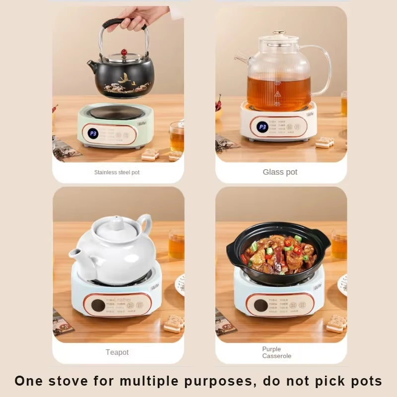 250/500W New Multipurpose Electric Stove Water Boiling Tea Stove Mini Electric Stove Tea Maker for Flat Cookware and Cups