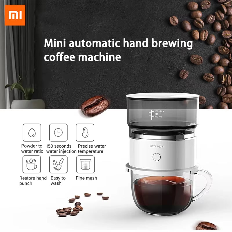 Mini Coffee Machine Hand-Pressed Coffee Maker Coffee Brewer Grinder Automatic Hand Drip Coffee Americano Maker Coffeeware
