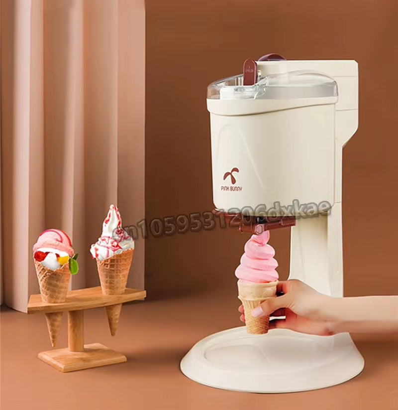 1000ML Ice Cream Machine Home Soft Ice Cream Making Machin Mini Small Automatic Yogurt Cone Machine