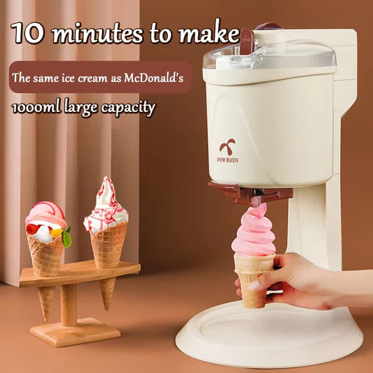 Ice Cream Machine 220V Household Automatic DIY Frozen Fruit 1L Fruit Dessert Machine Milkshake Machine BL-1000 21W