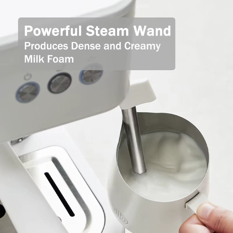 Espresso Coffee Maker Machine 51MM 20 Bar with Metal Panel, Powerful Steam Wand for Amerlcano Mocha Latte,Pe2170 (220V)