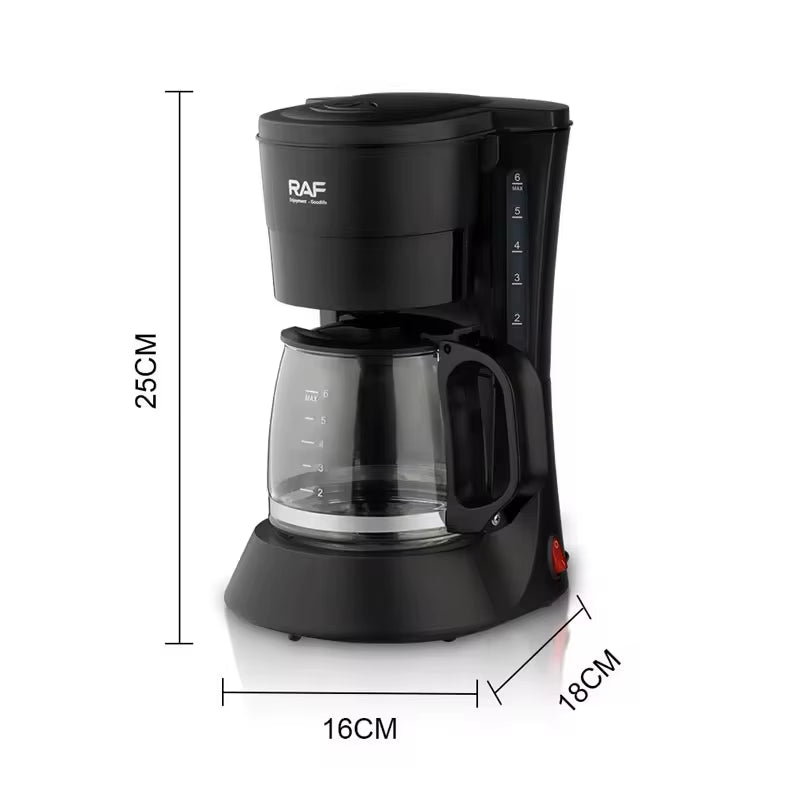 600Ml Electric Coffee Maker Machine, 600W Household Semi-Automatic Small Milk Coffee Pot, Office Bedroom Mocha Pot ,Anti-Drip
