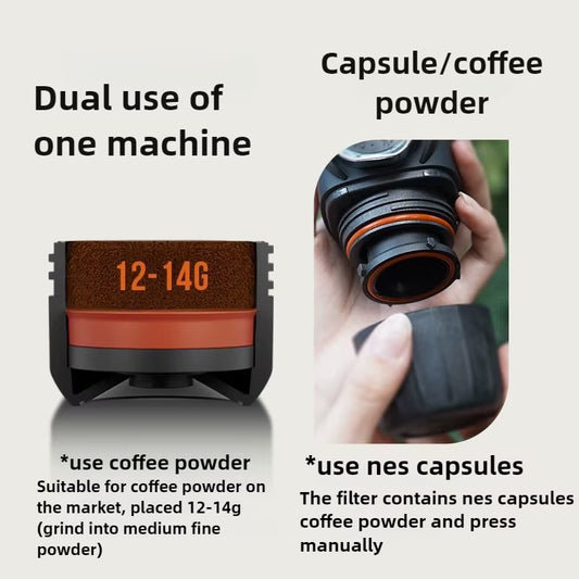 Portable Coffee Machine Office Outdoor Hand-Pressed Espresso Machine Household Capsule Coffee Machineconvenient Cleaning